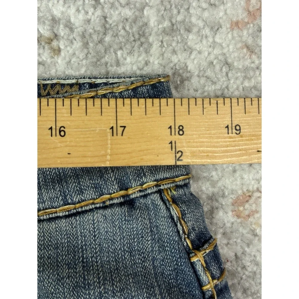 VTG Y2K Goodtime Jeans Denim Mini Skirt Thick Stitch Low Rise Plus Size 2XL